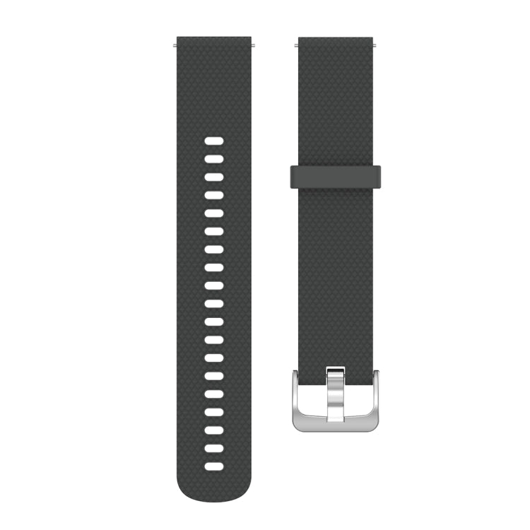 18mm Texture Silicone Wrist Strap Watch Band for Fossil Female Sport / Charter HR / Gen 4 Q Venture HR (Grey) - Watch Bands by buy2fix | Online Shopping UK | buy2fix