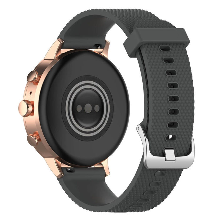 18mm Texture Silicone Wrist Strap Watch Band for Fossil Female Sport / Charter HR / Gen 4 Q Venture HR (Grey) - Watch Bands by buy2fix | Online Shopping UK | buy2fix