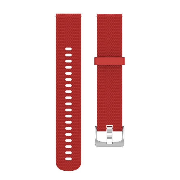 18mm Texture Silicone Wrist Strap Watch Band for Fossil Female Sport / Charter HR / Gen 4 Q Venture HR (Red) - Watch Bands by buy2fix | Online Shopping UK | buy2fix