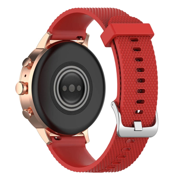 18mm Texture Silicone Wrist Strap Watch Band for Fossil Female Sport / Charter HR / Gen 4 Q Venture HR (Red) - Watch Bands by buy2fix | Online Shopping UK | buy2fix