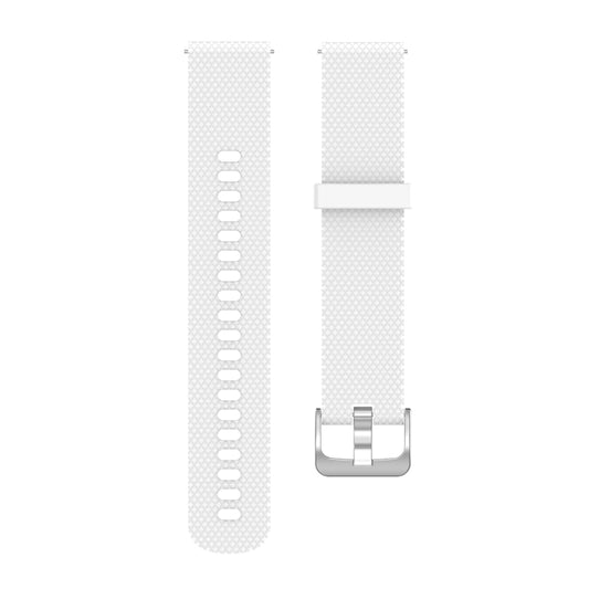 18mm Texture Silicone Wrist Strap Watch Band for Fossil Female Sport / Charter HR / Gen 4 Q Venture HR (White) by buy2fix