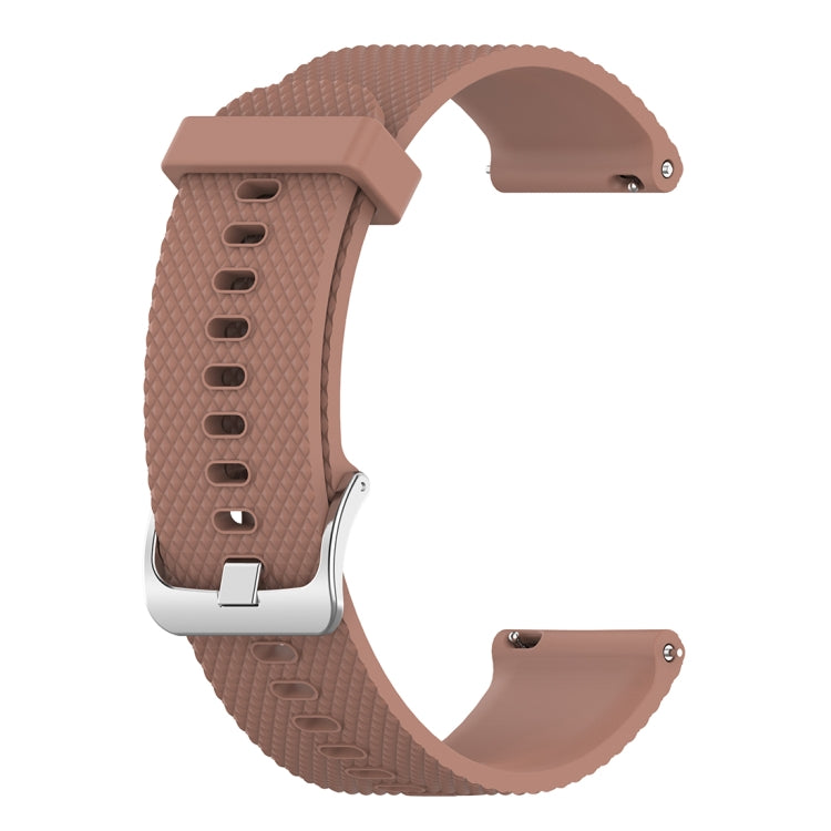 18mm Texture Silicone Wrist Strap Watch Band for Fossil Female Sport / Charter HR / Gen 4 Q Venture HR (Brown) - Watch Bands by buy2fix | Online Shopping UK | buy2fix