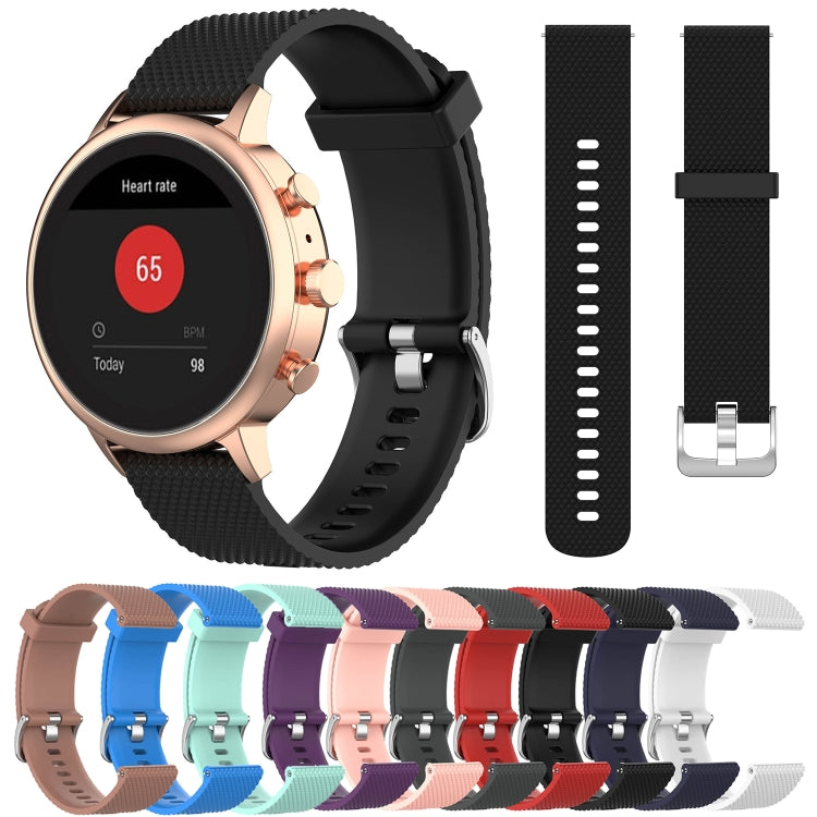 18mm Texture Silicone Wrist Strap Watch Band for Fossil Female Sport / Charter HR / Gen 4 Q Venture HR (Grey) - Watch Bands by buy2fix | Online Shopping UK | buy2fix