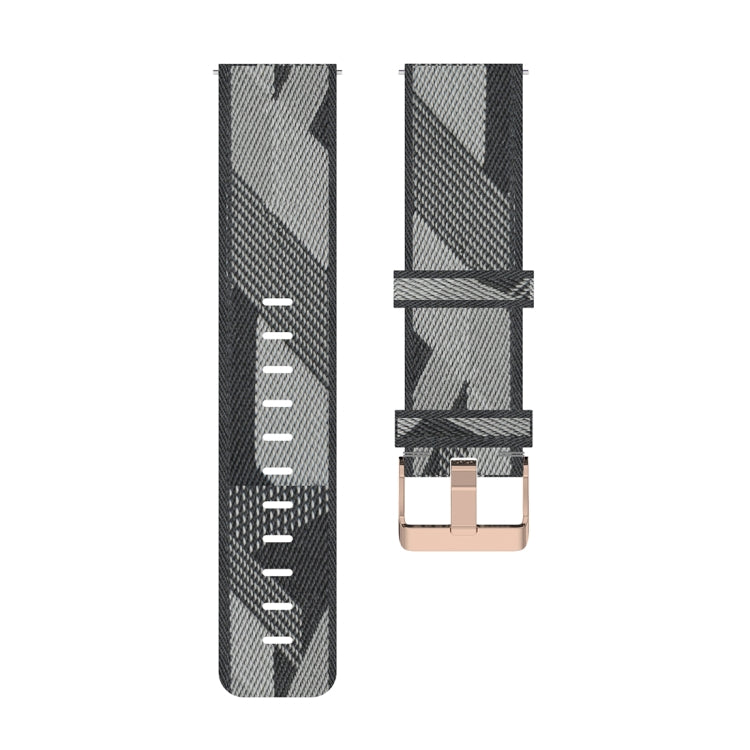 20mm Stripe Weave Nylon Wrist Strap Watch Band for Garmin Venu, Vivomove 3, Vivoactive 3, Forerunner 245 / 645(Grey) - Watch Bands by buy2fix | Online Shopping UK | buy2fix