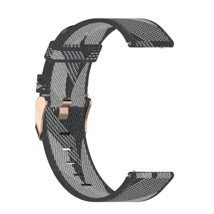 20mm Stripe Weave Nylon Wrist Strap Watch Band for Garmin Venu, Vivomove 3, Vivoactive 3, Forerunner 245 / 645(Grey) - Watch Bands by buy2fix | Online Shopping UK | buy2fix