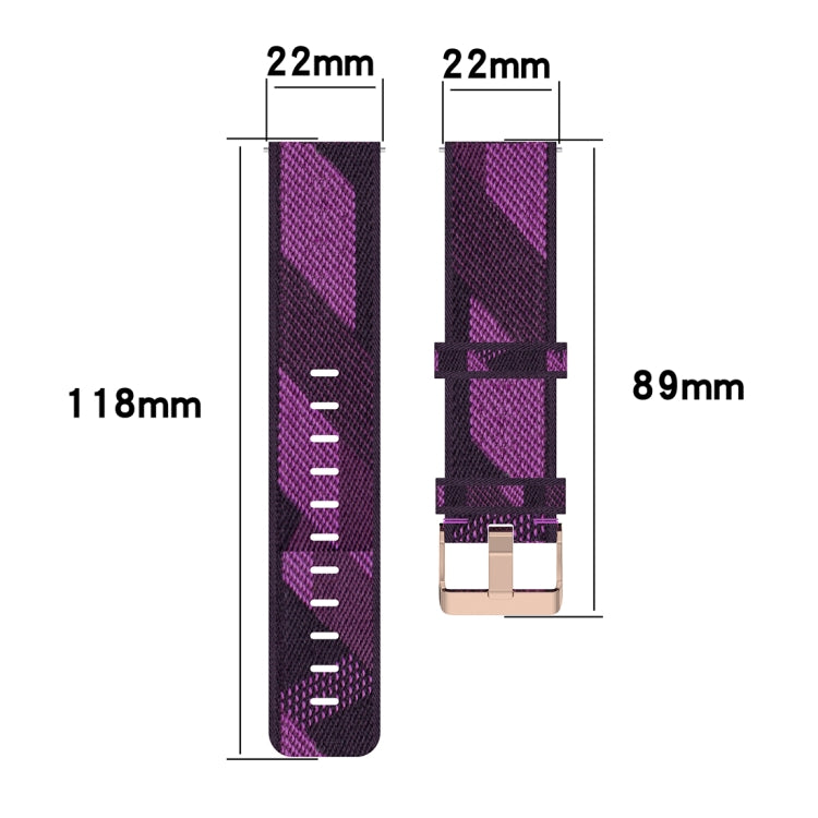 22mm Stripe Weave Nylon Wrist Strap Watch Band for Fossil Gen 5 Carlyle, Gen 5 Julianna, Gen 5 Garrett, Gen 5 Carlyle HR (Red) - Watch Bands by buy2fix | Online Shopping UK | buy2fix