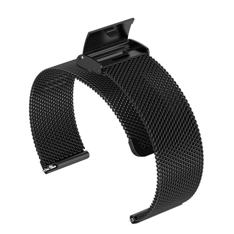 22mm Metal Mesh Wrist Strap Watch Band for Fossil Gen 5 Carlyle / Gen 5 Julianna / Gen 5 Garrett / Gen 5 Carlyle HR (Black) - Watch Bands by buy2fix | Online Shopping UK | buy2fix
