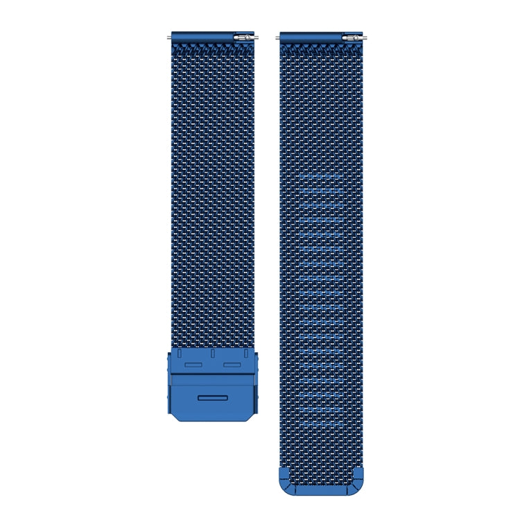 22mm Metal Mesh Wrist Strap Watch Band for Fossil Gen 5 Carlyle / Gen 5 Julianna / Gen 5 Garrett / Gen 5 Carlyle HR (Dark Blue) - Watch Bands by buy2fix | Online Shopping UK | buy2fix