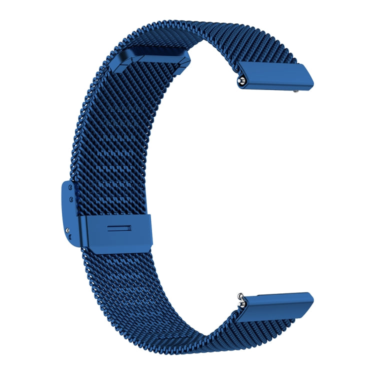 22mm Metal Mesh Wrist Strap Watch Band for Fossil Gen 5 Carlyle / Gen 5 Julianna / Gen 5 Garrett / Gen 5 Carlyle HR (Dark Blue) - Watch Bands by buy2fix | Online Shopping UK | buy2fix