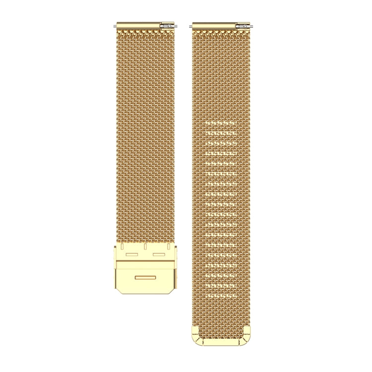 22mm Metal Mesh Wrist Strap Watch Band for Fossil Gen 5 Carlyle / Gen 5 Julianna / Gen 5 Garrett / Gen 5 Carlyle HR (Gold) - Watch Bands by buy2fix | Online Shopping UK | buy2fix