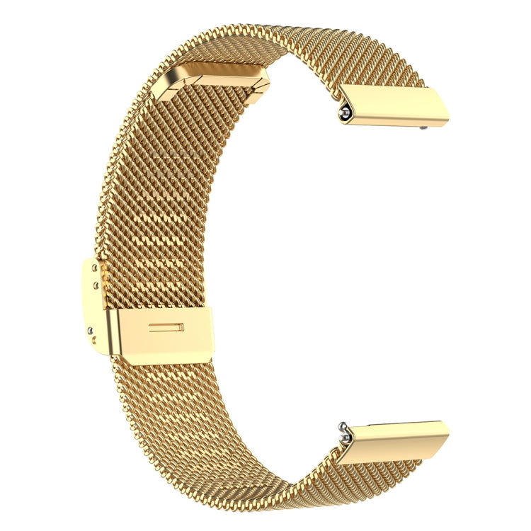 22mm Metal Mesh Wrist Strap Watch Band for Fossil Gen 5 Carlyle / Gen 5 Julianna / Gen 5 Garrett / Gen 5 Carlyle HR (Gold) - Watch Bands by buy2fix | Online Shopping UK | buy2fix