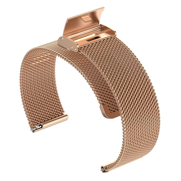 22mm Metal Mesh Wrist Strap Watch Band for Fossil Gen 5 Carlyle / Gen 5 Julianna / Gen 5 Garrett / Gen 5 Carlyle HR (Rose Gold) - Watch Bands by buy2fix | Online Shopping UK | buy2fix