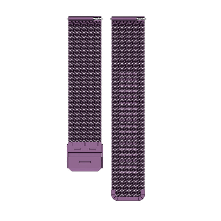 22mm Metal Mesh Wrist Strap Watch Band for Fossil Hybrid Smartwatch HR, Male Gen 4 Explorist HR, Male Sport (Dark Purple) - Watch Bands by buy2fix | Online Shopping UK | buy2fix