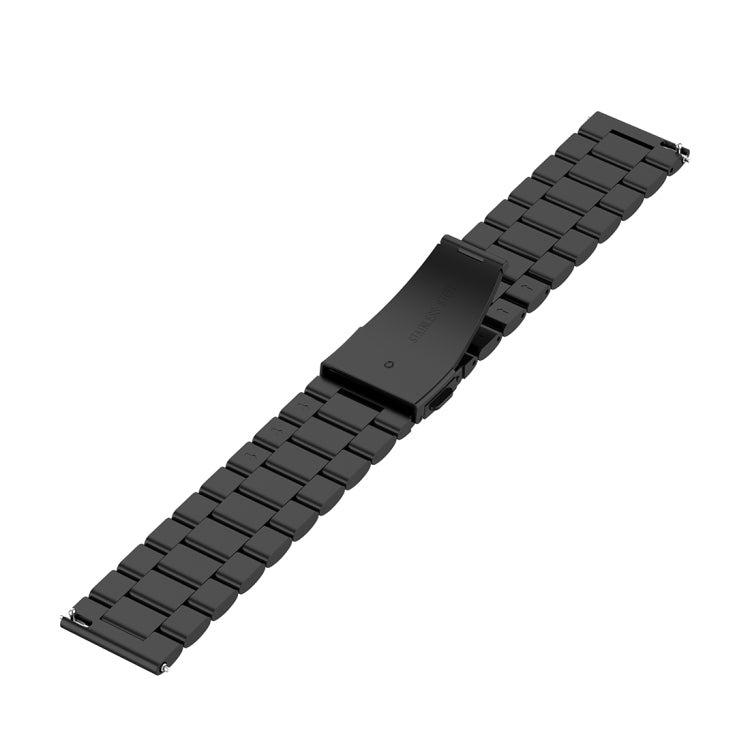 22mm Steel Wrist Strap Watch Band for Fossil Hybrid Smartwatch HR, Male Gen 4 Explorist HR / Male Sport(Black) - Watch Bands by buy2fix | Online Shopping UK | buy2fix