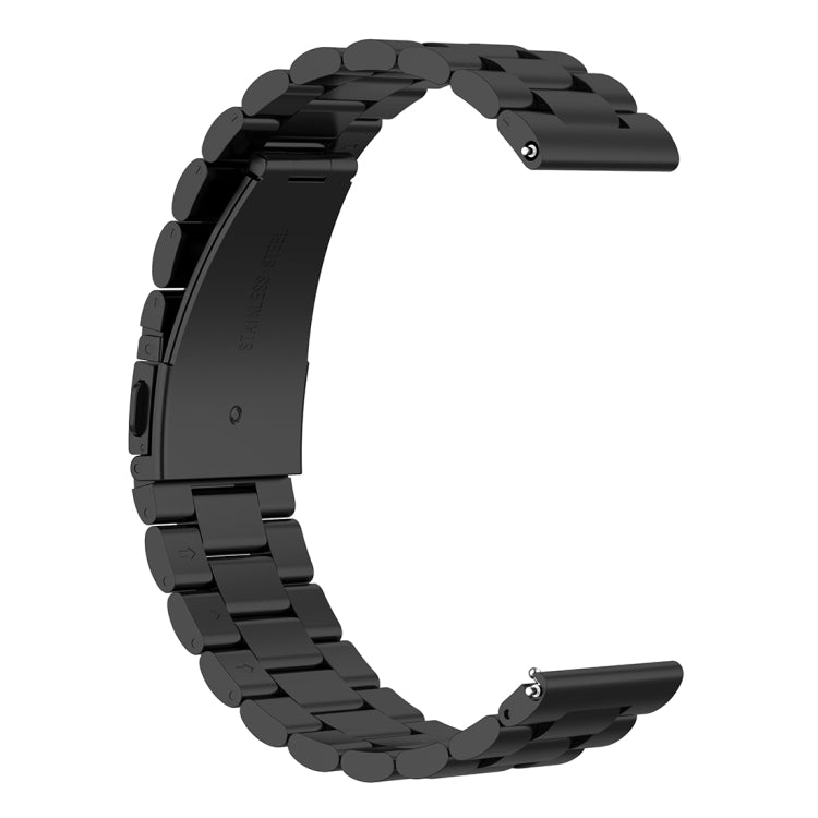 22mm Steel Wrist Strap Watch Band for Fossil Hybrid Smartwatch HR, Male Gen 4 Explorist HR / Male Sport(Black) - Watch Bands by buy2fix | Online Shopping UK | buy2fix