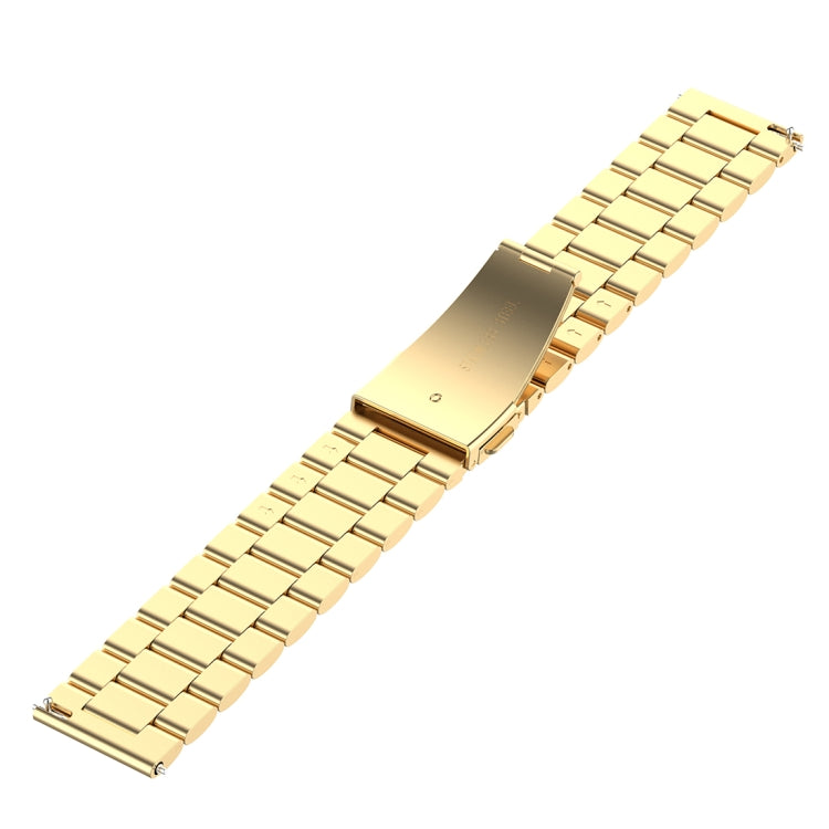 22mm Steel Wrist Strap Watch Band for Fossil Hybrid Smartwatch HR, Male Gen 4 Explorist HR / Male Sport (Gold) - Watch Bands by buy2fix | Online Shopping UK | buy2fix