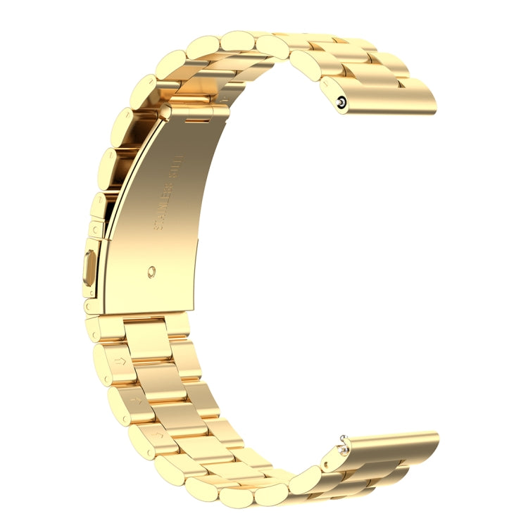 22mm Steel Wrist Strap Watch Band for Fossil Hybrid Smartwatch HR, Male Gen 4 Explorist HR / Male Sport (Gold) - Watch Bands by buy2fix | Online Shopping UK | buy2fix
