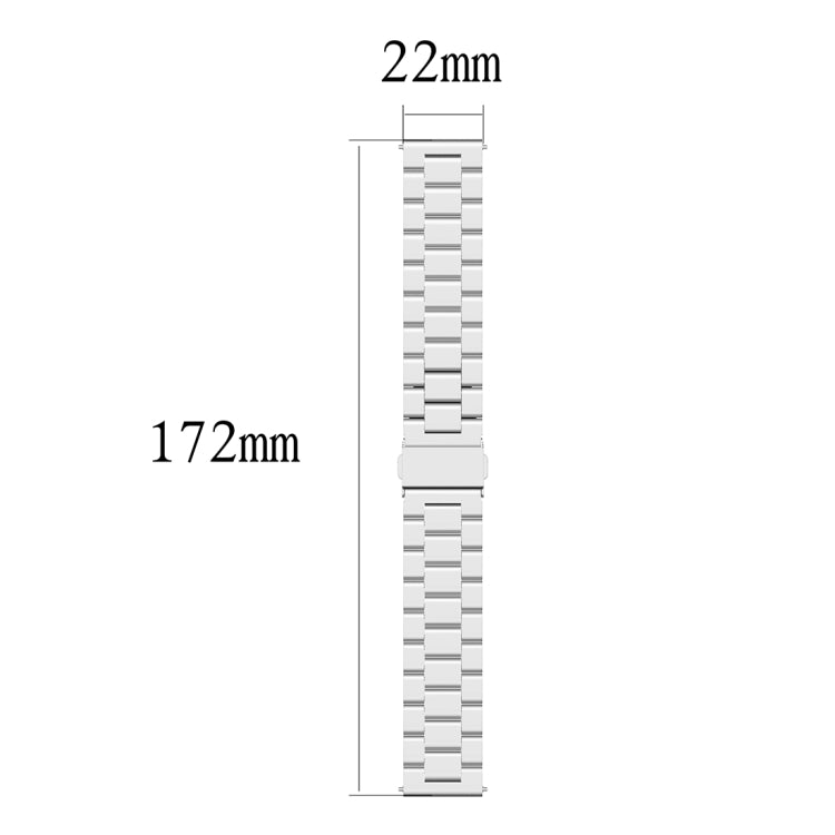22mm Steel Wrist Strap Watch Band for Fossil Hybrid Smartwatch HR, Male Gen 4 Explorist HR / Male Sport (Gold) - Watch Bands by buy2fix | Online Shopping UK | buy2fix