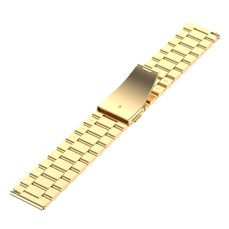 22mm Steel Wrist Strap Watch Band for Fossil Gen 5 Carlyle, Gen 5 Julianna, Gen 5 Garrett, Gen 5 Carlyle HR (Gold) - Watch Bands by buy2fix | Online Shopping UK | buy2fix