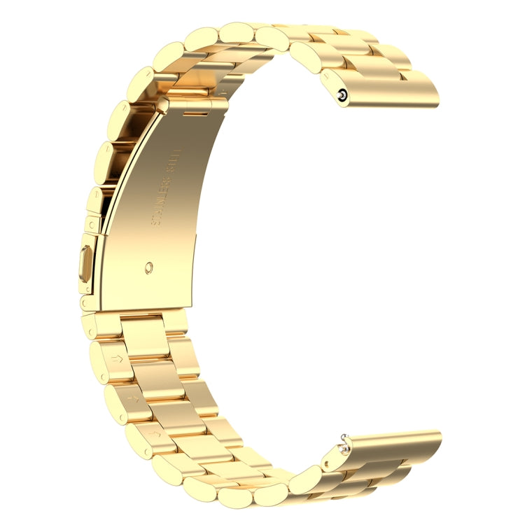 22mm Steel Wrist Strap Watch Band for Fossil Gen 5 Carlyle, Gen 5 Julianna, Gen 5 Garrett, Gen 5 Carlyle HR (Gold) - Watch Bands by buy2fix | Online Shopping UK | buy2fix