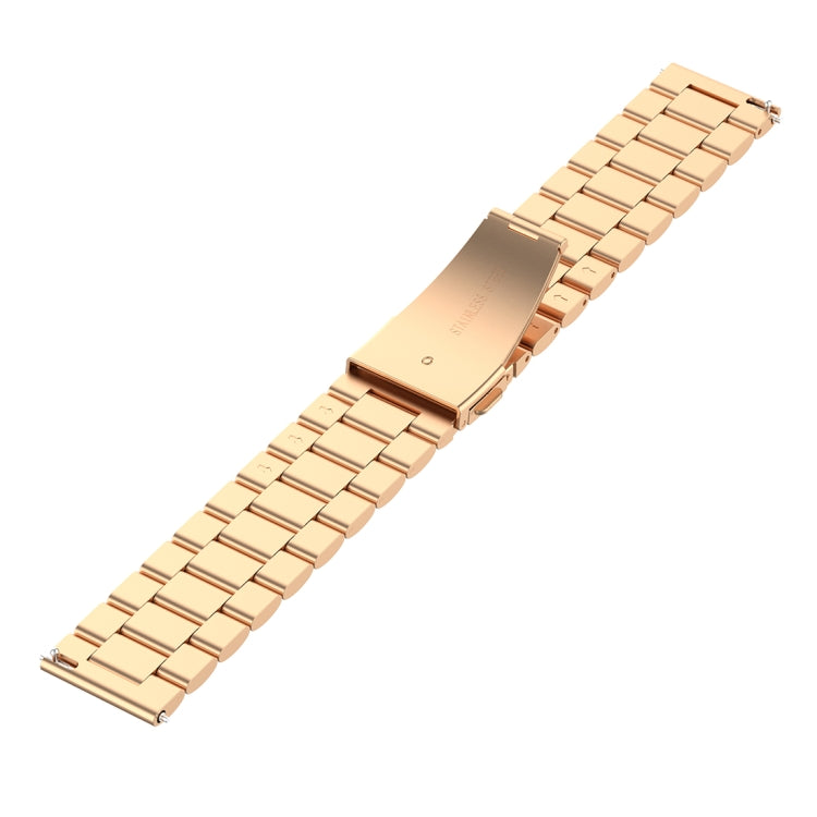 22mm Steel Wrist Strap Watch Band for Fossil Gen 5 Carlyle, Gen 5 Julianna, Gen 5 Garrett, Gen 5 Carlyle HR (Rose Gold) - Watch Bands by buy2fix | Online Shopping UK | buy2fix