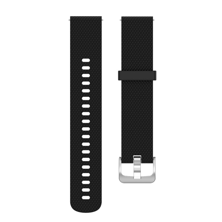 22mm Texture Silicone Wrist Strap Watch Band for Fossil Gen 5 Carlyle, Gen 5 Julianna, Gen 5 Garrett, Gen 5 Carlyle HR(Black) - Watch Bands by buy2fix | Online Shopping UK | buy2fix