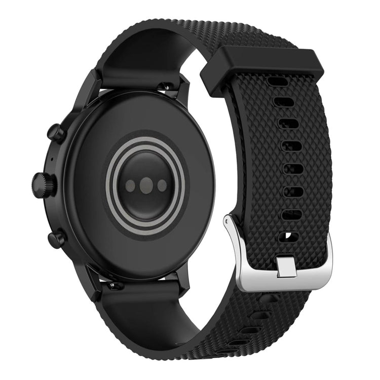 22mm Texture Silicone Wrist Strap Watch Band for Fossil Gen 5 Carlyle, Gen 5 Julianna, Gen 5 Garrett, Gen 5 Carlyle HR(Black) - Watch Bands by buy2fix | Online Shopping UK | buy2fix