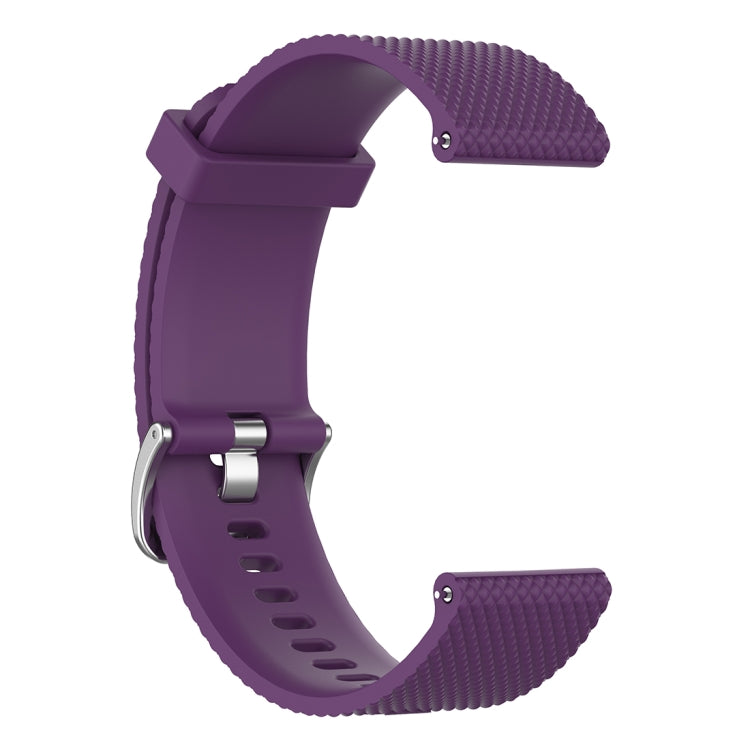 22mm Texture Silicone Wrist Strap Watch Band for Fossil Gen 5 Carlyle, Gen 5 Julianna, Gen 5 Garrett, Gen 5 Carlyle HR (Dark Purple) - Watch Bands by buy2fix | Online Shopping UK | buy2fix