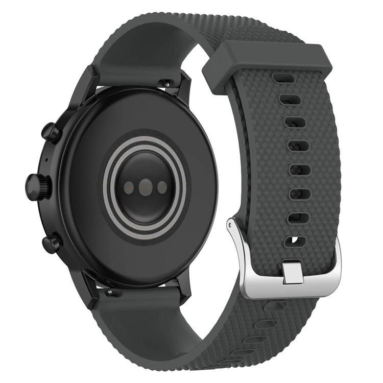 22mm Texture Silicone Wrist Strap Watch Band for Fossil Gen 5 Carlyle, Gen 5 Julianna, Gen 5 Garrett, Gen 5 Carlyle HR (Grey) - Watch Bands by buy2fix | Online Shopping UK | buy2fix