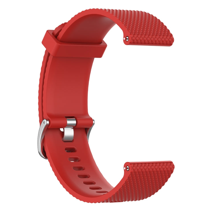 22mm Texture Silicone Wrist Strap Watch Band for Fossil Gen 5 Carlyle, Gen 5 Julianna, Gen 5 Garrett, Gen 5 Carlyle HR (Red) - Watch Bands by buy2fix | Online Shopping UK | buy2fix