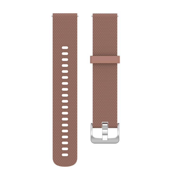 22mm Texture Silicone Wrist Strap Watch Band for Fossil Gen 5 Carlyle, Gen 5 Julianna, Gen 5 Garrett, Gen 5 Carlyle HR (Brown) - Watch Bands by buy2fix | Online Shopping UK | buy2fix