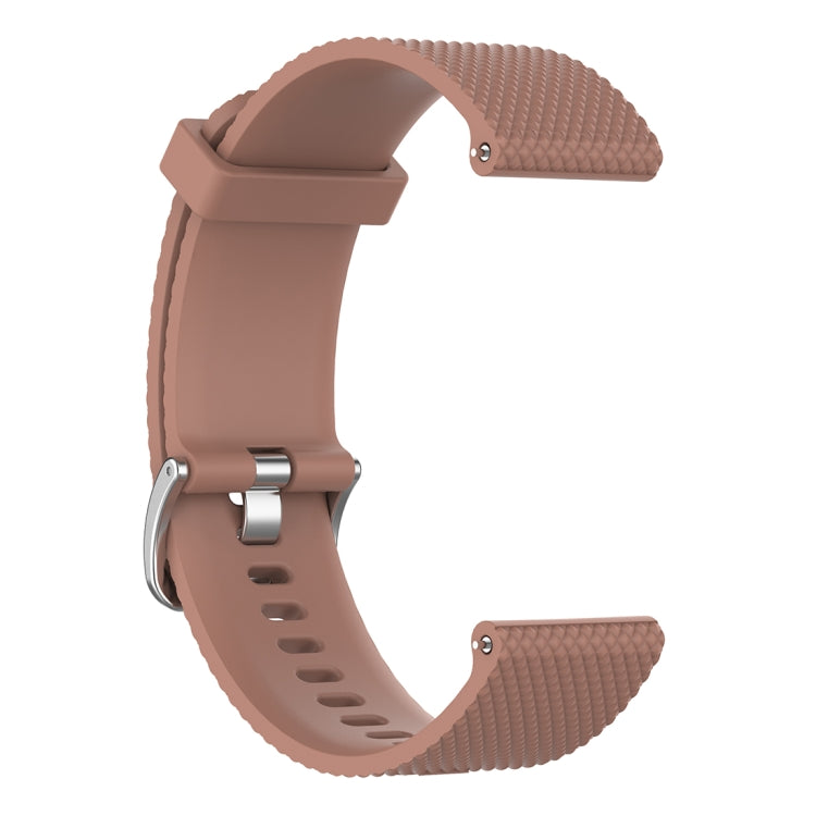 22mm Texture Silicone Wrist Strap Watch Band for Fossil Gen 5 Carlyle, Gen 5 Julianna, Gen 5 Garrett, Gen 5 Carlyle HR (Brown) - Watch Bands by buy2fix | Online Shopping UK | buy2fix