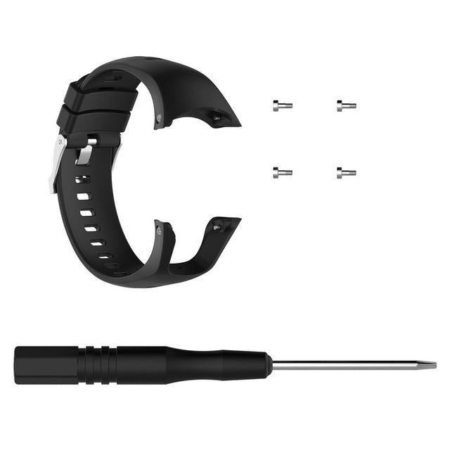 Silicone Watch Band for SUUNTO Trainer Wrist HR(Black) - by buy2fix | Online Shopping UK | buy2fix