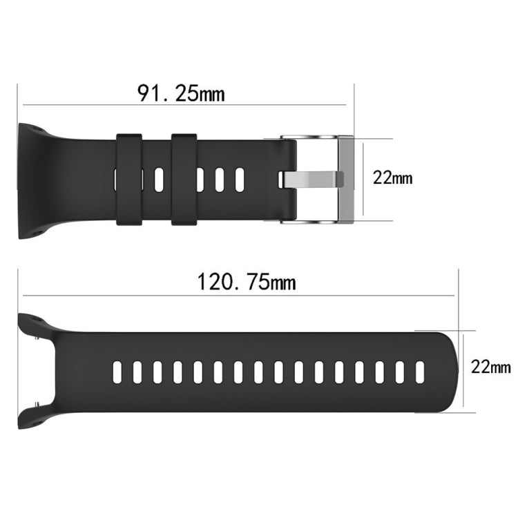 Silicone Watch Band for SUUNTO Trainer Wrist HR(Black) - by buy2fix | Online Shopping UK | buy2fix