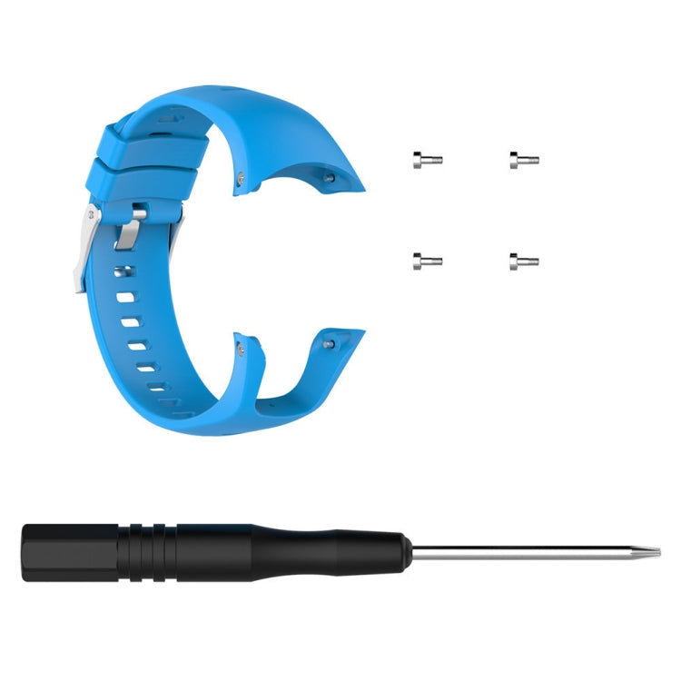 Silicone Watch Band for SUUNTO Trainer Wrist HR(Sky Blue) - by buy2fix | Online Shopping UK | buy2fix