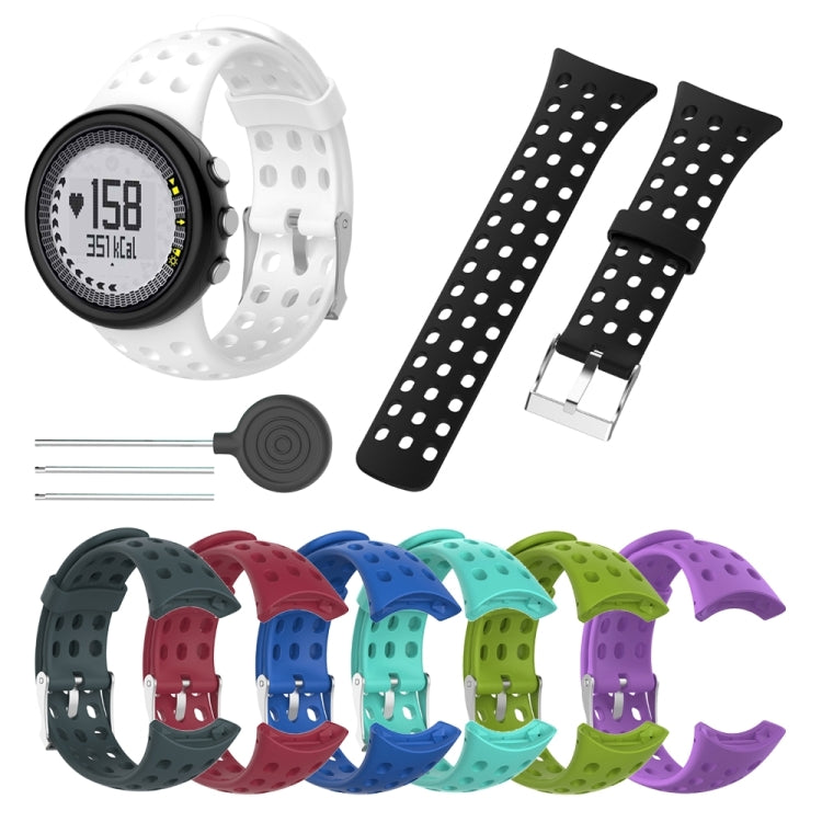 Silicone Male Watch Band for SUUNTO M1 / M2 / M4 / M5(Black) - by buy2fix | Online Shopping UK | buy2fix