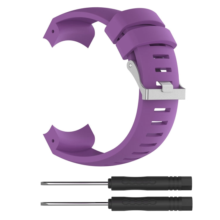 Silicone Watch Band for SUUNTO Core ALU Black(Purple) - by buy2fix | Online Shopping UK | buy2fix
