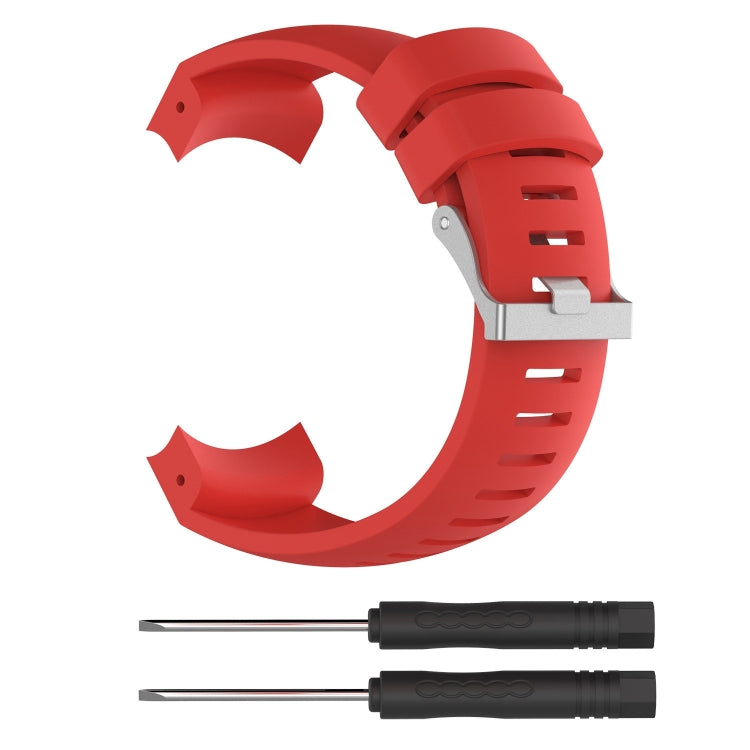 Silicone Watch Band for SUUNTO Core ALU Black(Red) - by buy2fix | Online Shopping UK | buy2fix