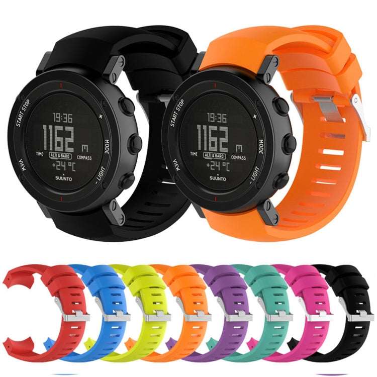 Silicone Watch Band for SUUNTO Core ALU Black(Red) - by buy2fix | Online Shopping UK | buy2fix