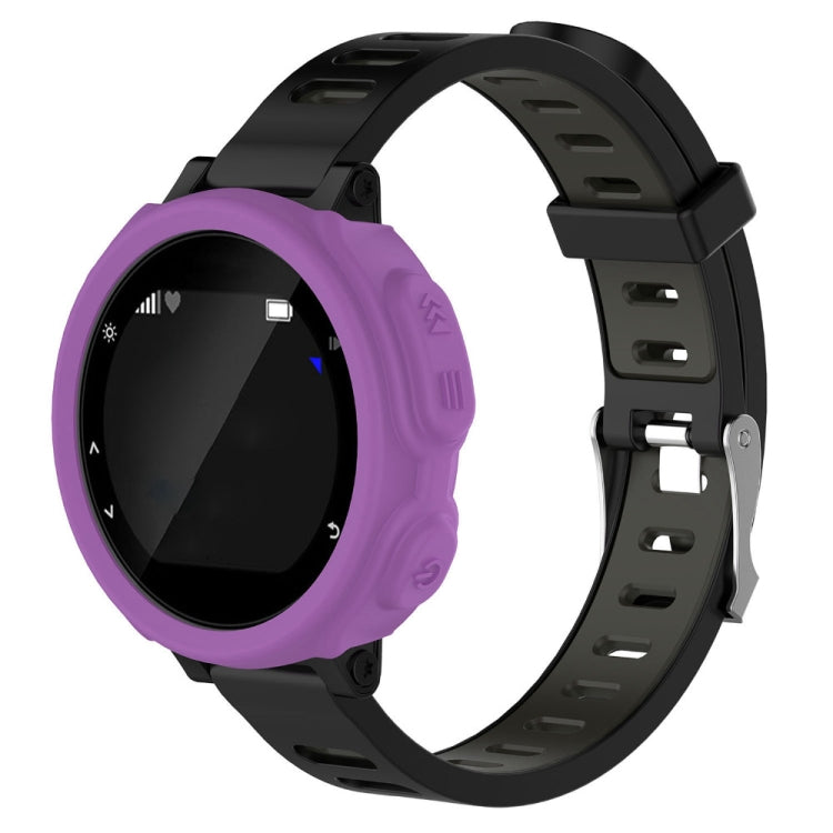 Solid Color Silicone Watch Protective Case for Garmin F235 / F750(Purple) - Screen Protector by ENKAY | Online Shopping UK | buy2fix