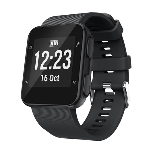 Silicone Sport Watch Band for Garmin Forerunner 35(Black) by buy2fix