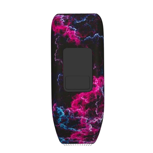 Red Lightning Pattern Silicone Sport Watch Band for Garmin Vivofit JR, Size: Large(Red) by buy2fix