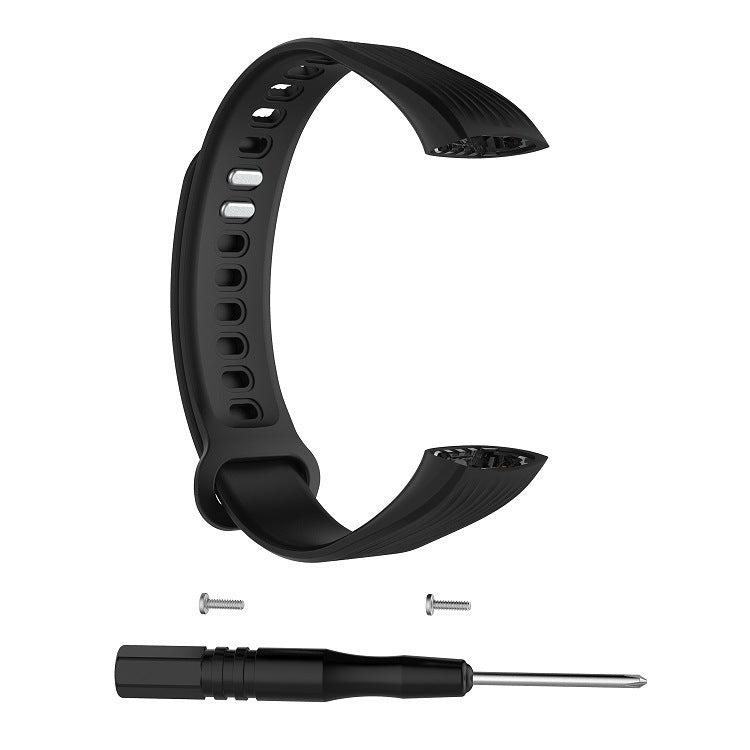 Silicone Watch Band for Huawei Honor Band 3(Black) - Watch Bands by buy2fix | Online Shopping UK | buy2fix