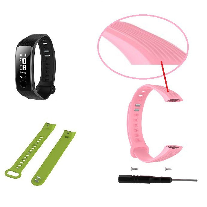 Silicone Watch Band for Huawei Honor Band 3(Black) - Watch Bands by buy2fix | Online Shopping UK | buy2fix