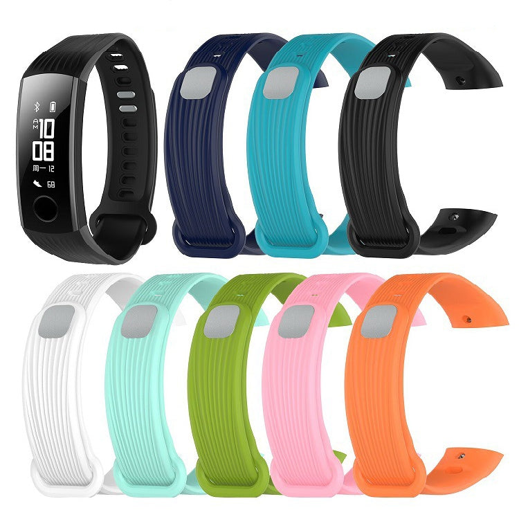 Silicone Watch Band for Huawei Honor Band 3(Black) - Watch Bands by buy2fix | Online Shopping UK | buy2fix