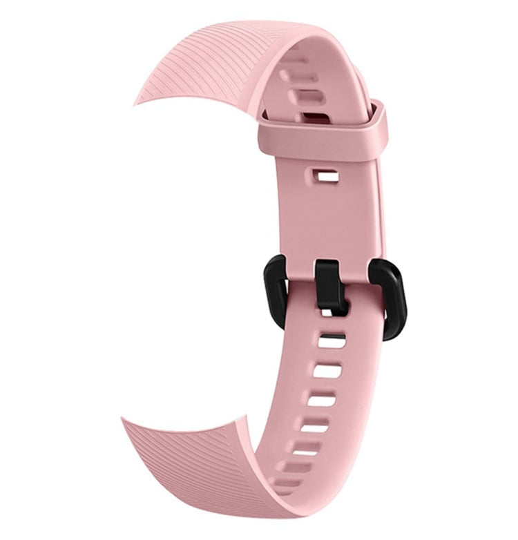 Solid Color Silicone Watch Band for Huawei Honor Band 4(Pink) by buy2fix