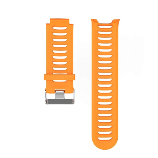Solid Color Silicone Watch Band for Garmin Forerunner 910XT(Orange) by buy2fix