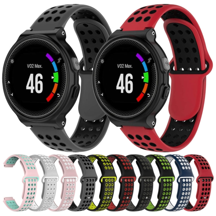 Double Colour Silicone Sport Watch Band for Garmin Forerunner 220 / Approach S5 / S20(Grey White) - Watch Bands by buy2fix | Online Shopping UK | buy2fix