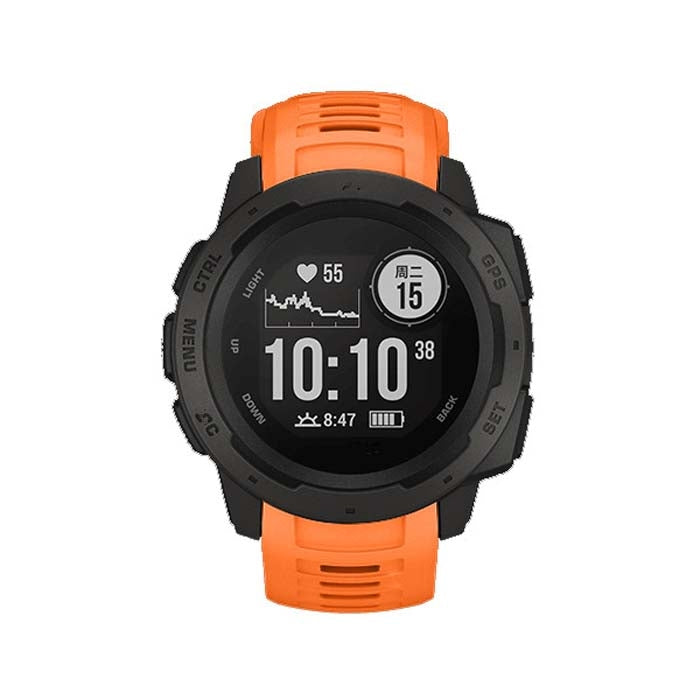Silicone Watch Band for Garmin Instinct 22mm, Host not Included(Orange) - Watch Bands by buy2fix | Online Shopping UK | buy2fix
