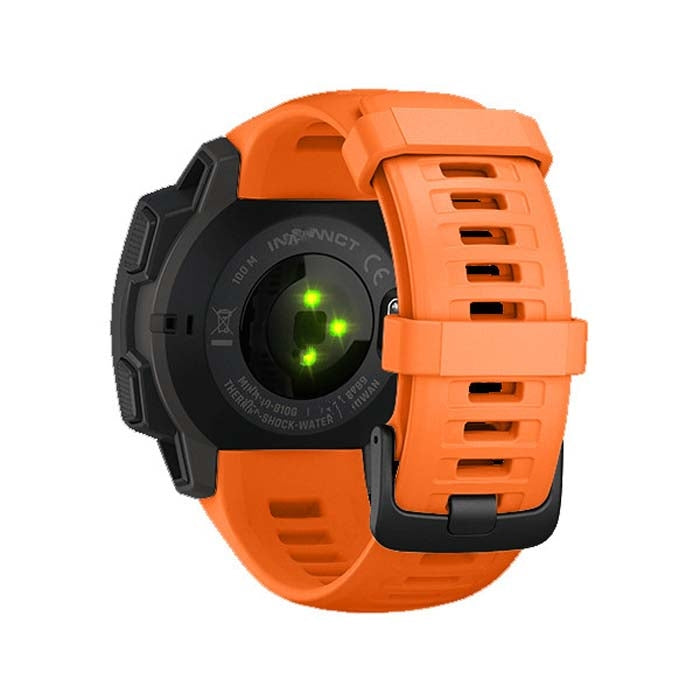 Silicone Watch Band for Garmin Instinct 22mm, Host not Included(Orange) - Watch Bands by buy2fix | Online Shopping UK | buy2fix